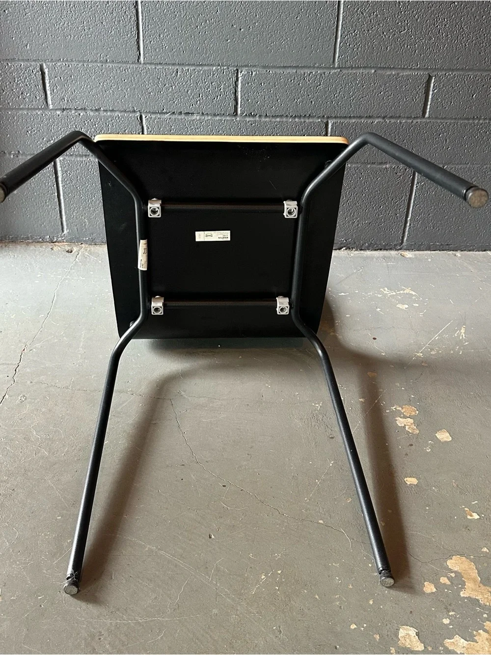 Black IKEA MARTIN Dining Chair - Minimalist / Stackable